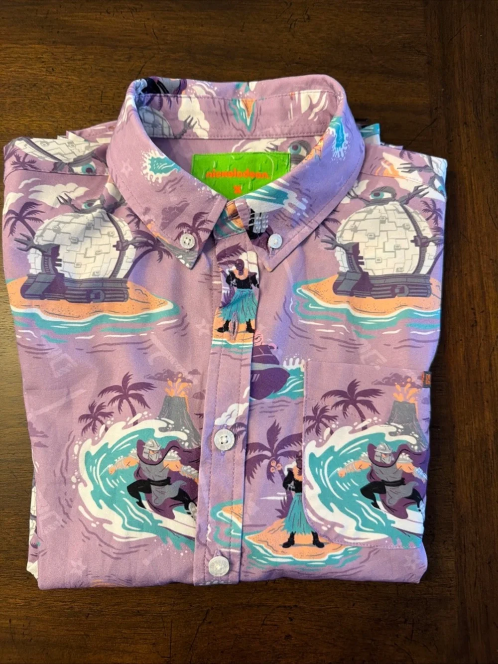 RSVLTS Shredder Shreds TMNT Lavender Shirt Size Medium KUNUFLEX Turtles